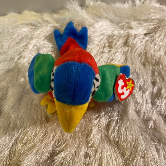 RARE Jabber the Parrot Ty Beanie Baby w/ GRAMMATICAL ERROR! Excellent Condition! - Picture 12 of 16